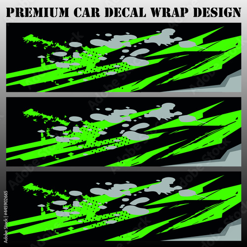 sport car decal wrap design vector