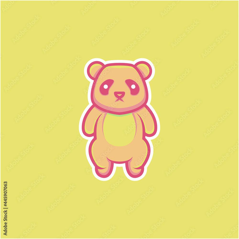 cute panda illustration in cartoon style cute panda illustration in cartoon style
