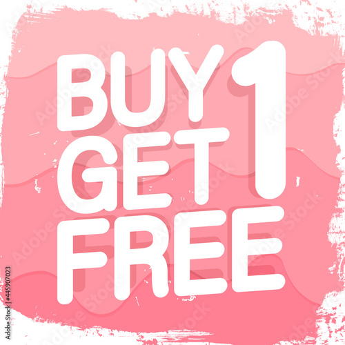 Buy 1 Get 1 Free. Summer Sale poster design template, bogo offer. Promotion banner for shop or online store, spend up and save more, vector illustration.