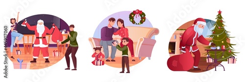 Christmas Flat Illustration Set