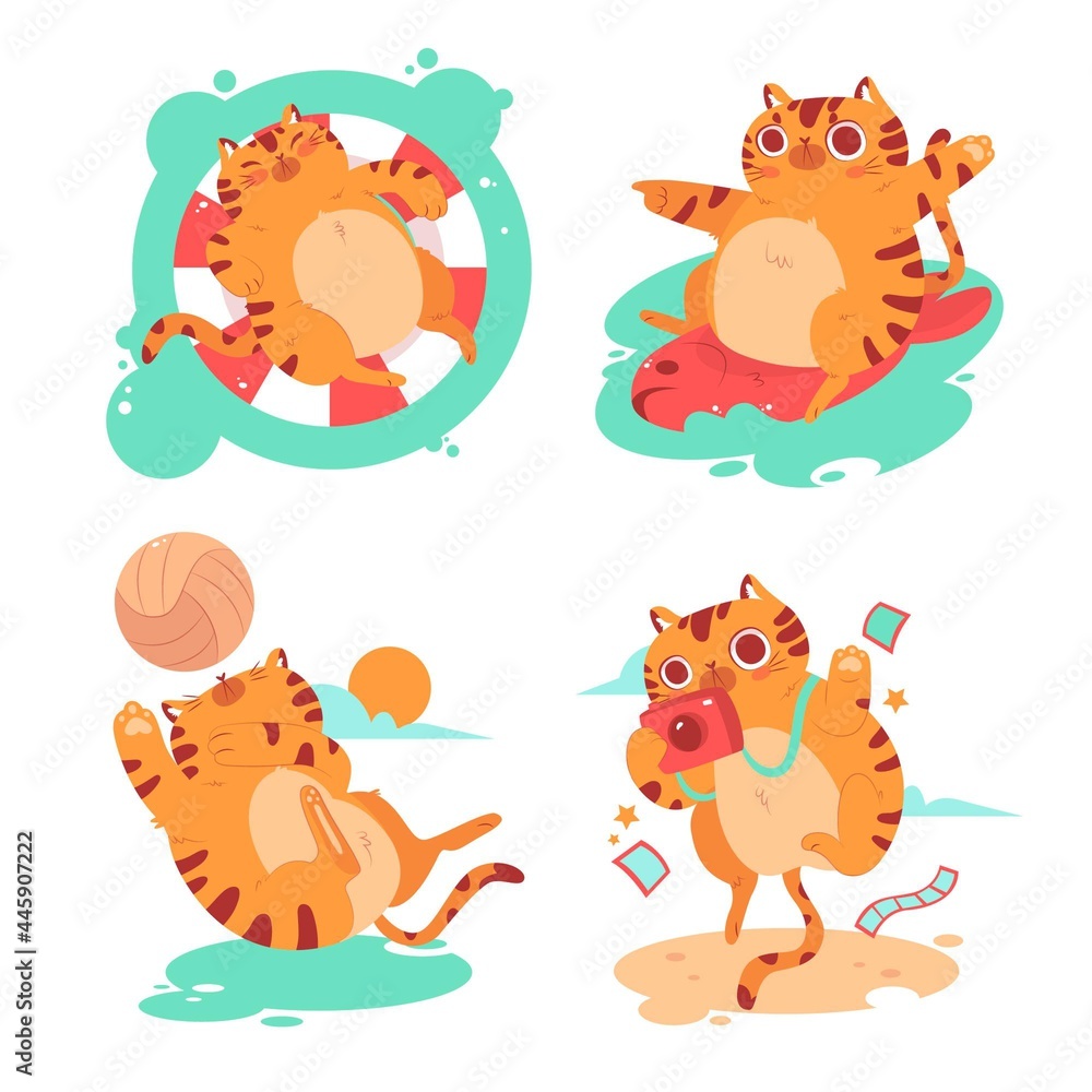 Collection Summer Kitty Stickers_2