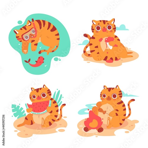 Collection Summer Kitty Stickers_4