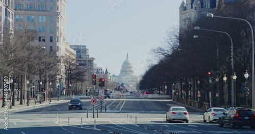 Time Lapse of Every Day Life And The US Capitol Building In Washington DC 