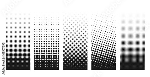 Abstract Grunge Halftone Distorted Shapes Background Design_2