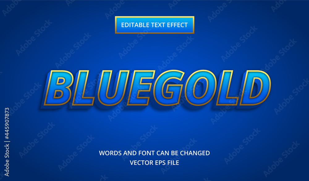 Blue Gold Text Effect
