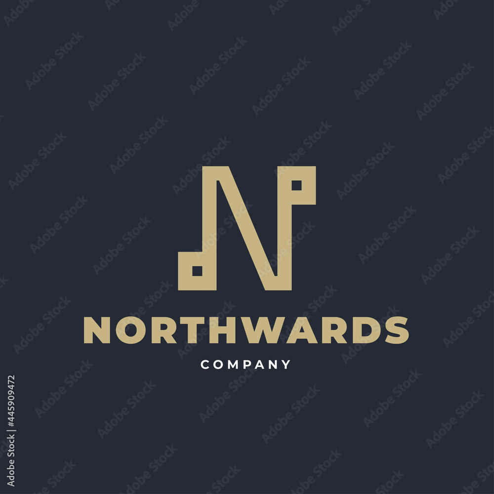 Elegant, premium, luxury letter N vector logo design Elegant, premium, luxury letter N vector logo design
