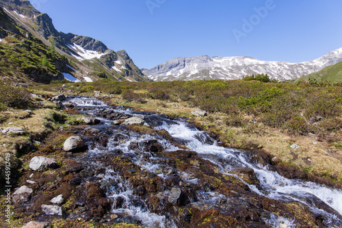 mountain river in the mountains of austria