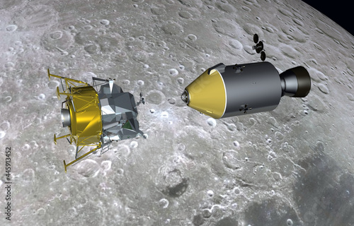 Fototapeta Naklejka Na Ścianę i Meble -  アポロ11号 着陸船分離