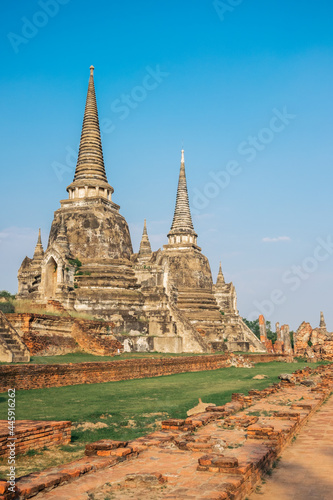 Ruins of pagodas in the ancient city of Ayutthaya, Thailand