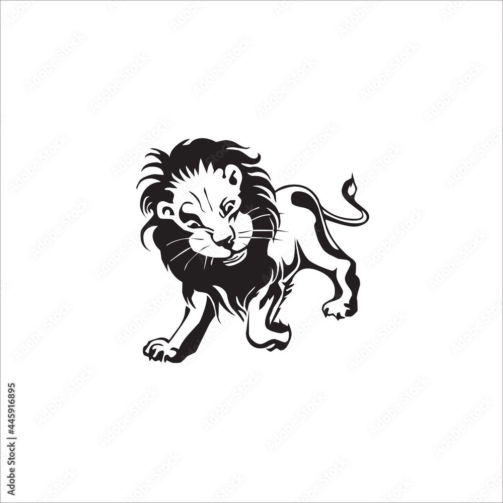 Obraz premium Lion logo design vector template.
