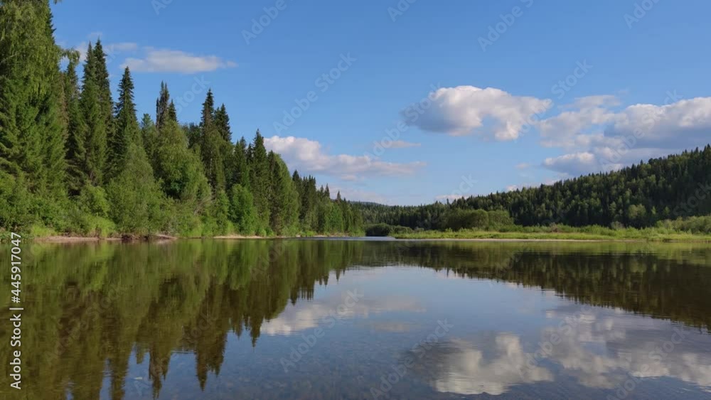 transparent water in the river Vishera transparent water in the river Vishera