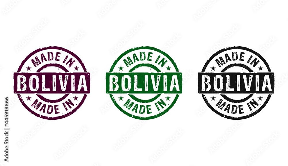 Made in Bolivia stamp and stamping