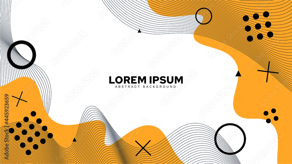 Geometric Background Design Made of Abstract Drawings, Minimal Abstract Cover Design. Cover design with minimal abstract shapes for presentation file. Modern vector background design.