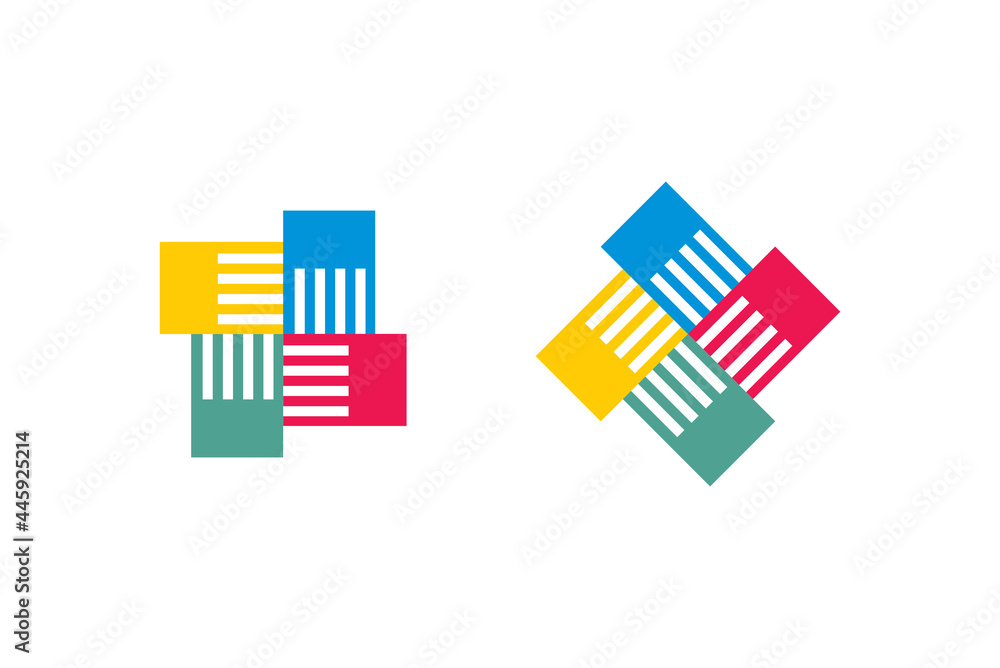 Abstract logo multicolored squares Abstract logo multicolored squares