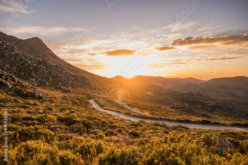 Shot of Swartberg Pass during sunset in the Little Karoo Western Cape South Africa © Arnold