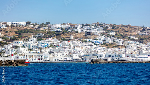 Fototapeta Naklejka Na Ścianę i Meble -  Mykonos island Cyclades Greece. Chora cityscape and port.
