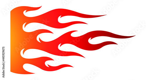 Tribal flame motorcycle and car decal vector graphic. Ideal for car decal, sticker and even tattoos