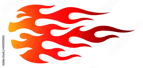 Tribal flame motorcycle and car decal vector graphic. Ideal for car decal, sticker and even tattoos