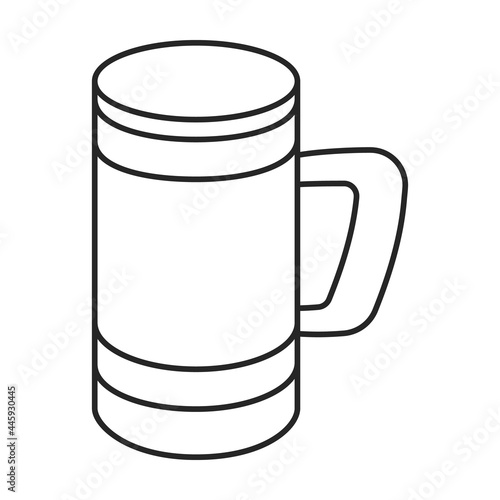 Wooden mug vector icon.Outline vector icon isolated on white background wooden mug.