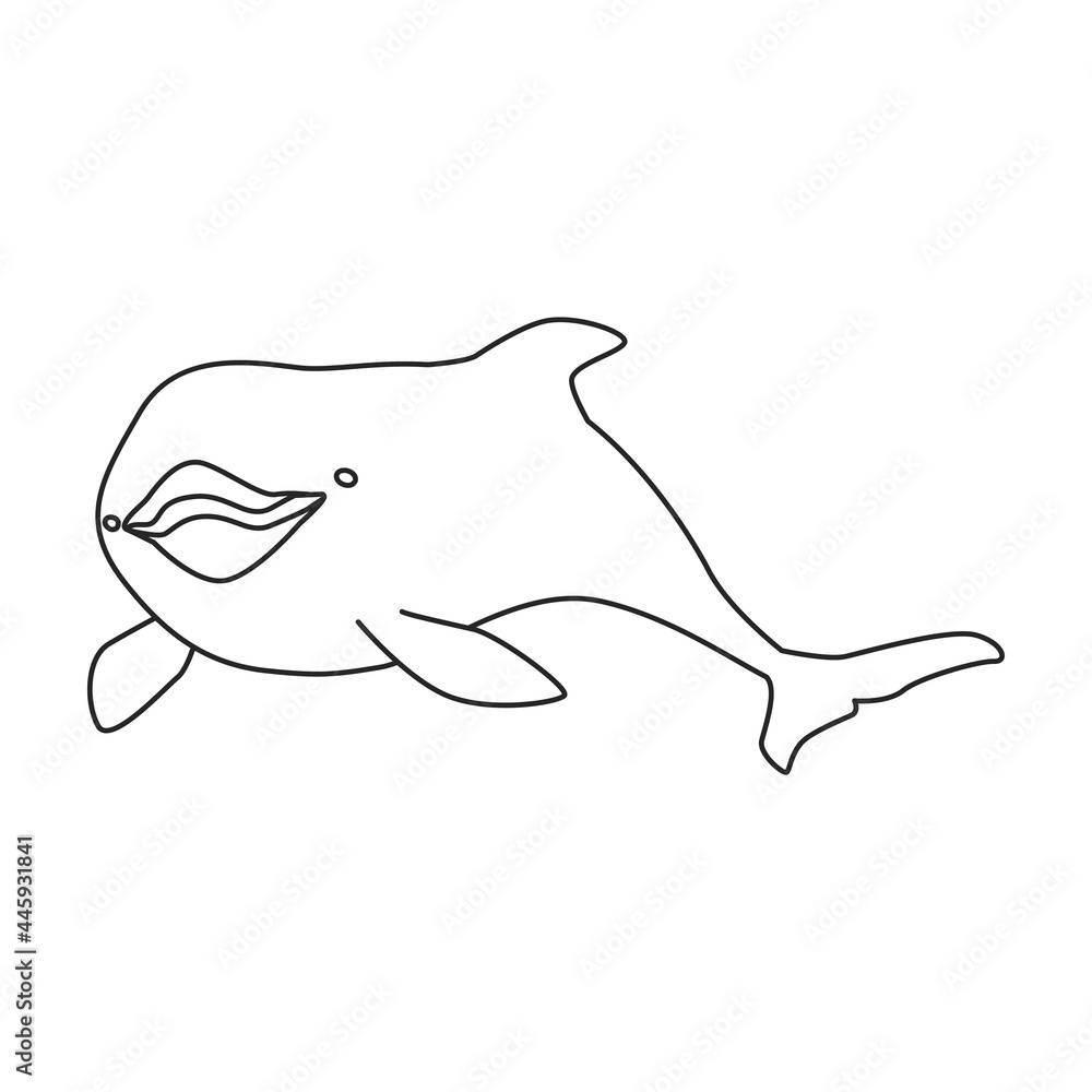 Dolphin vector outline icon. Vector illustration sea animal on white background. Isolated outline illustration icon of dolphin. Dolphin vector outline icon. Vector illustration sea animal on white background. Isolated outline illustration icon of dolphin.