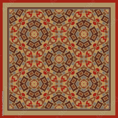 Trendy bright color seamless pattern in beige red brown gray for decoration, paper, tiles, textiles, carpet, pillows. Home decor, interior design, cloth design.