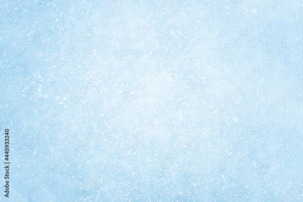 Blurred. Abstract sparkling background in a natural white haze with a bluish tinge of ice, snowflakes and frozen bubbles