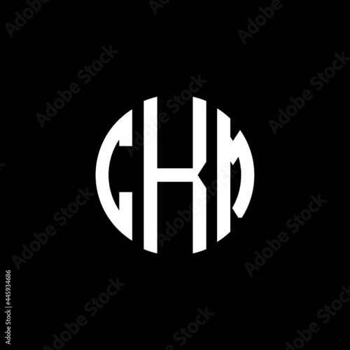 CKM letter logo design. CKM letter in circle shape. CKM Creative three letter logo. Logo with three letters. CKM circle logo. CKM letter vector design logo  photo