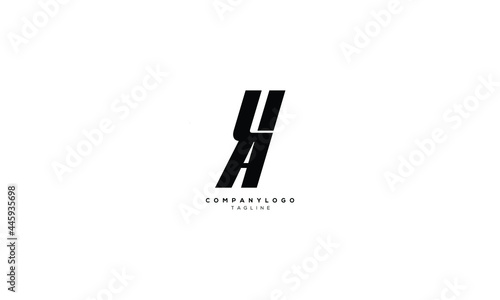 4A A4 4 AND A Abstract initial monogram letter alphabet logo design photo