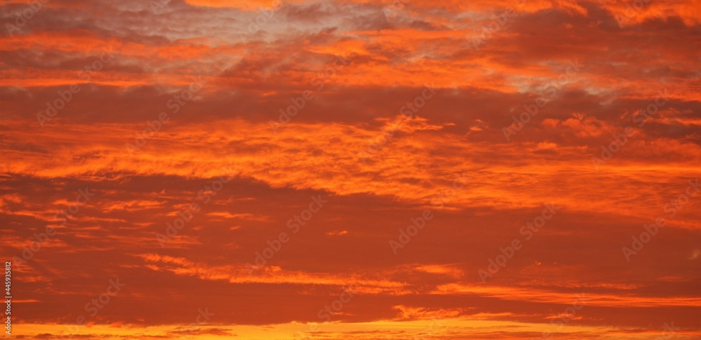 red sunset sky background