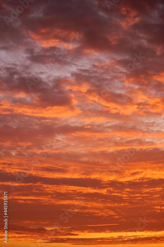 red sunset sky with clouds © Jette Rasmussen