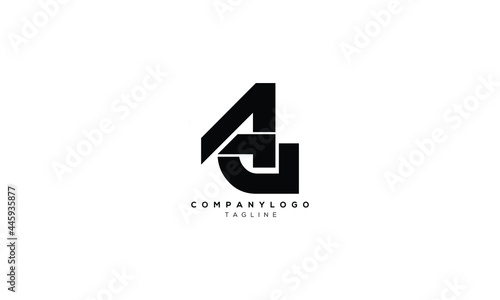 4G G4 4 AND G Abstract initial monogram letter alphabet logo design