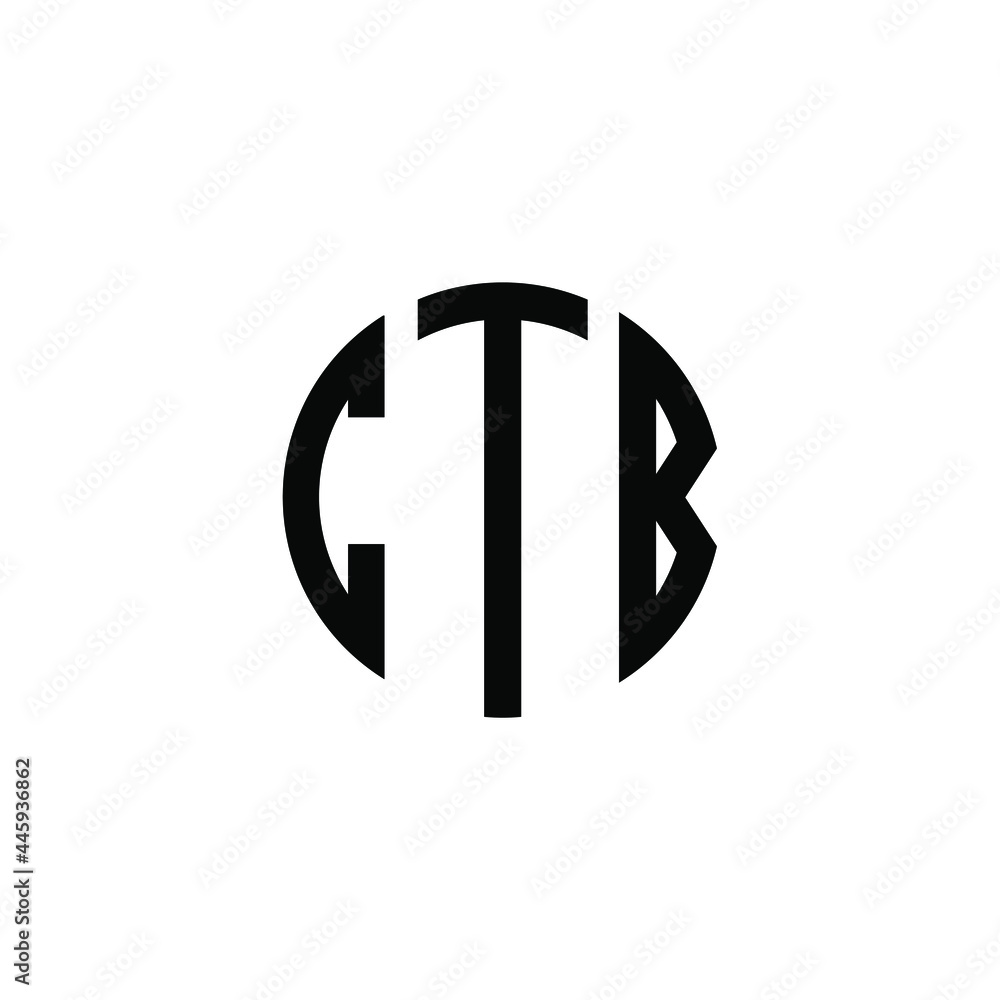 CTB letter logo design. CTB letter in circle shape. CTB Creative three ...