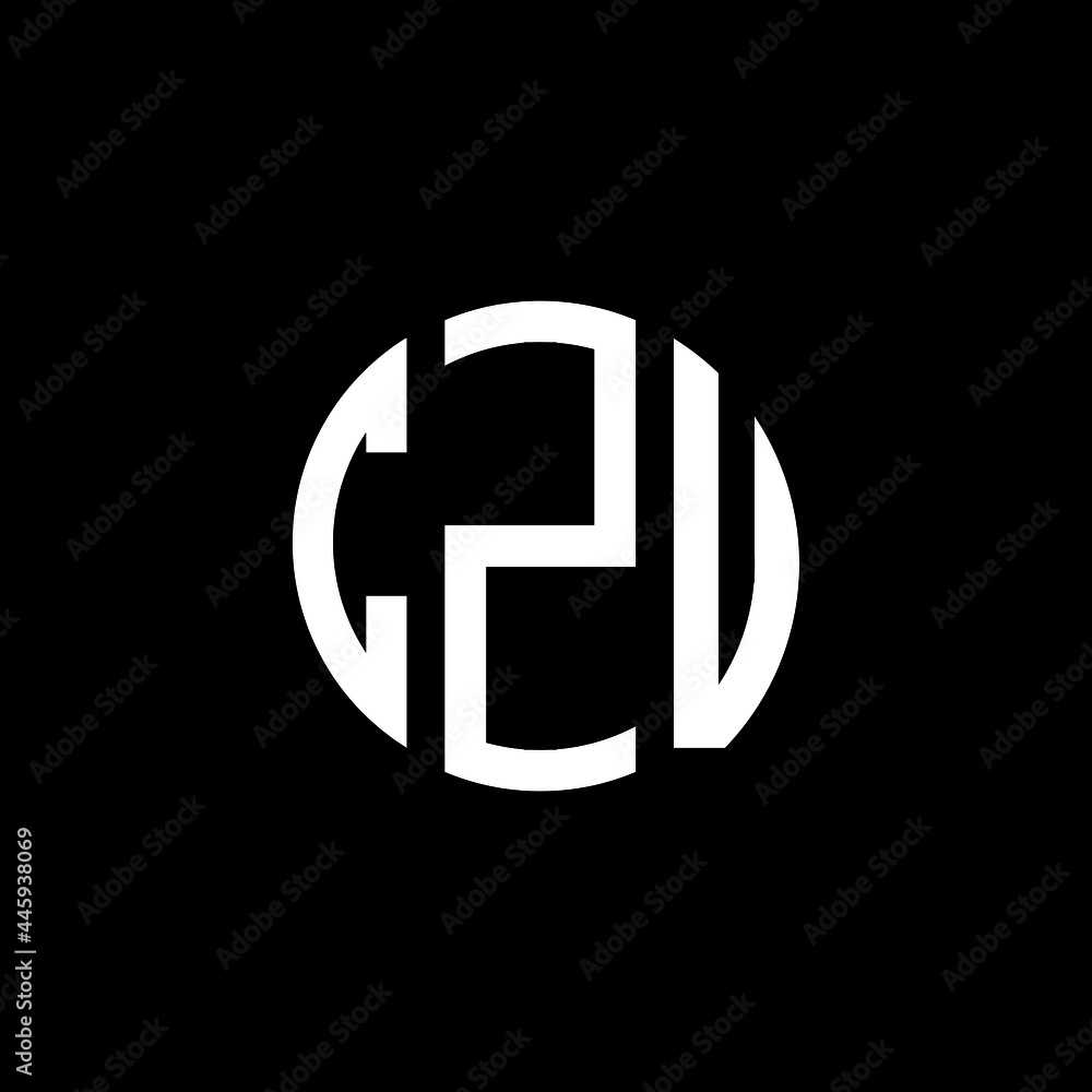 CZU letter logo design. CZU letter in circle shape. CZU Creative three letter logo. Logo with three letters. CZU circle logo. CZU letter vector design logo  - obrazy, fototapety, plakaty 