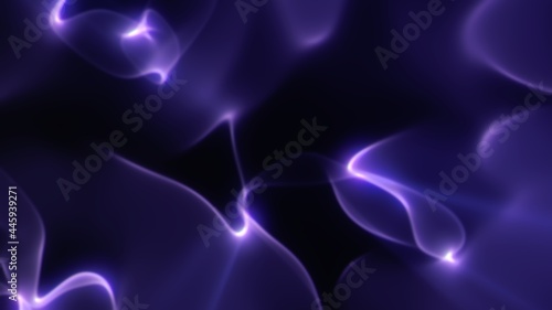 Abstract flowing smooth fractal neon waves background.