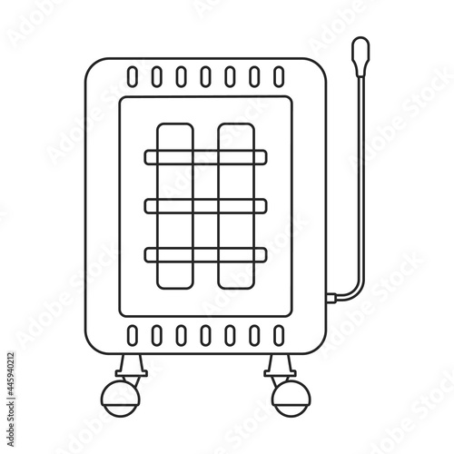 Heater vector outline icon. Vector illustration boiler on white background. Isolated outline illustration icon of heater .