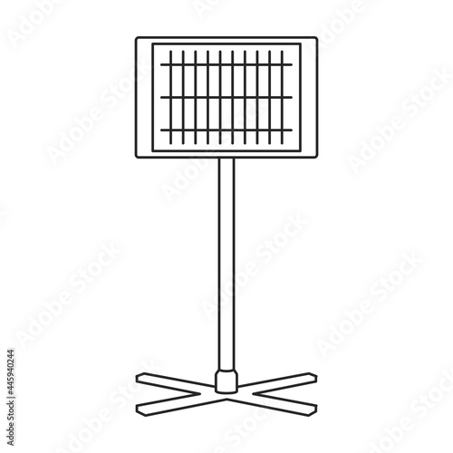 Heater vector outline icon. Vector illustration boiler on white background. Isolated outline illustration icon of heater .