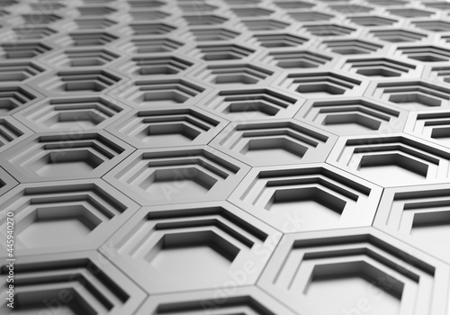 Hexagons background. White ...
