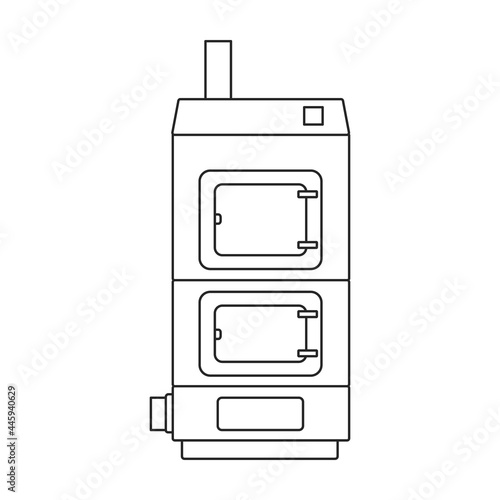 Heater vector outline icon. Vector illustration boiler on white background. Isolated outline illustration icon of heater .