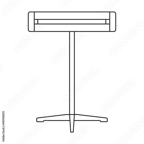 Heater vector outline icon. Vector illustration boiler on white background. Isolated outline illustration icon of heater .