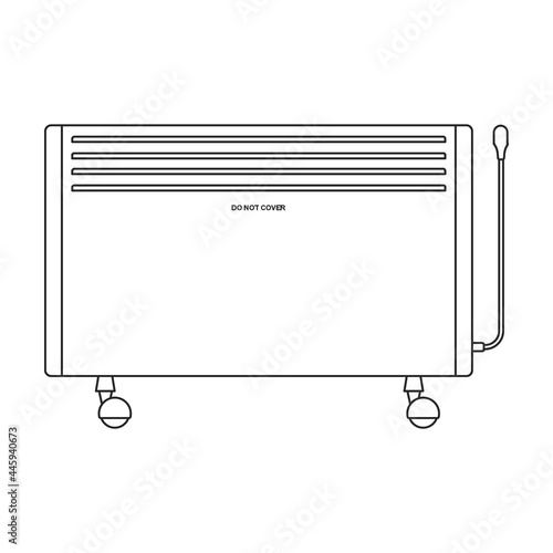 Heater vector outline icon. Vector illustration boiler on white background. Isolated outline illustration icon of heater .