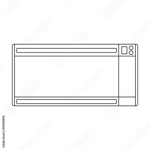 Heater vector outline icon. Vector illustration boiler on white background. Isolated outline illustration icon of heater .