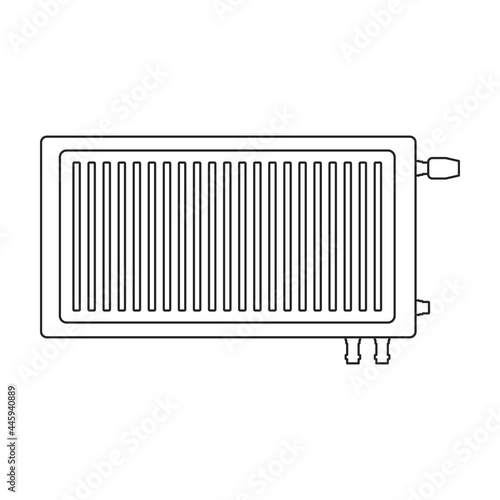 Heater vector outline icon. Vector illustration boiler on white background. Isolated outline illustration icon of heater .