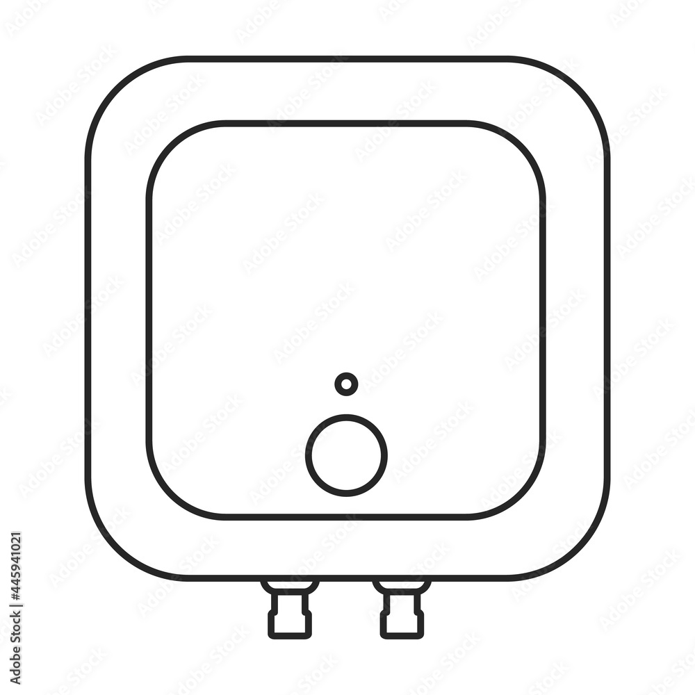 Heater vector outline icon. Vector illustration boiler on white background. Isolated outline illustration icon of heater . Heater vector outline icon. Vector illustration boiler on white background. Isolated outline illustration icon of heater .