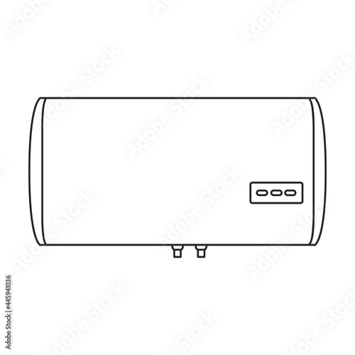 Heater vector outline icon. Vector illustration boiler on white background. Isolated outline illustration icon of heater .