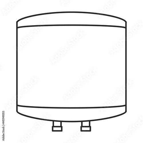 Heater vector outline icon. Vector illustration boiler on white background. Isolated outline illustration icon of heater .