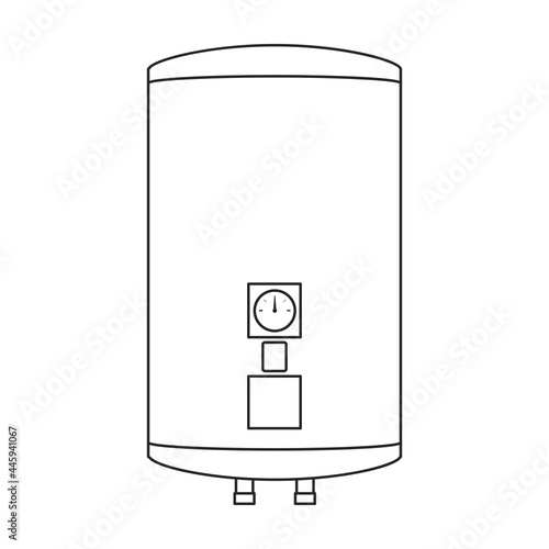 Heater vector outline icon. Vector illustration boiler on white background. Isolated outline illustration icon of heater .