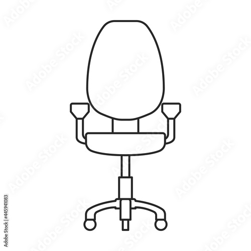 Chair office vector outline icon. Vector illustration armchair on white background. Isolated outline illustration icon of chair office.