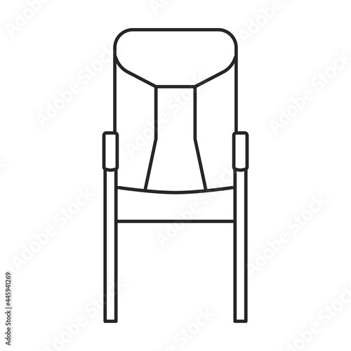 Chair office vector outline icon. Vector illustration armchair on white background. Isolated outline illustration icon of chair office.