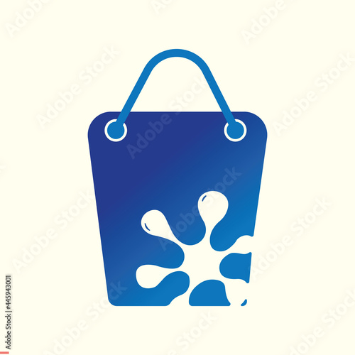 Ecommerce unique Shopping Bag Logo for Business and Company