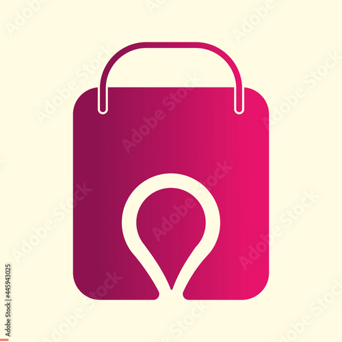 Ecommerce unique Shopping Bag Logo for Business and Company